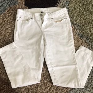 Gap White Skinny Ankle Jeans